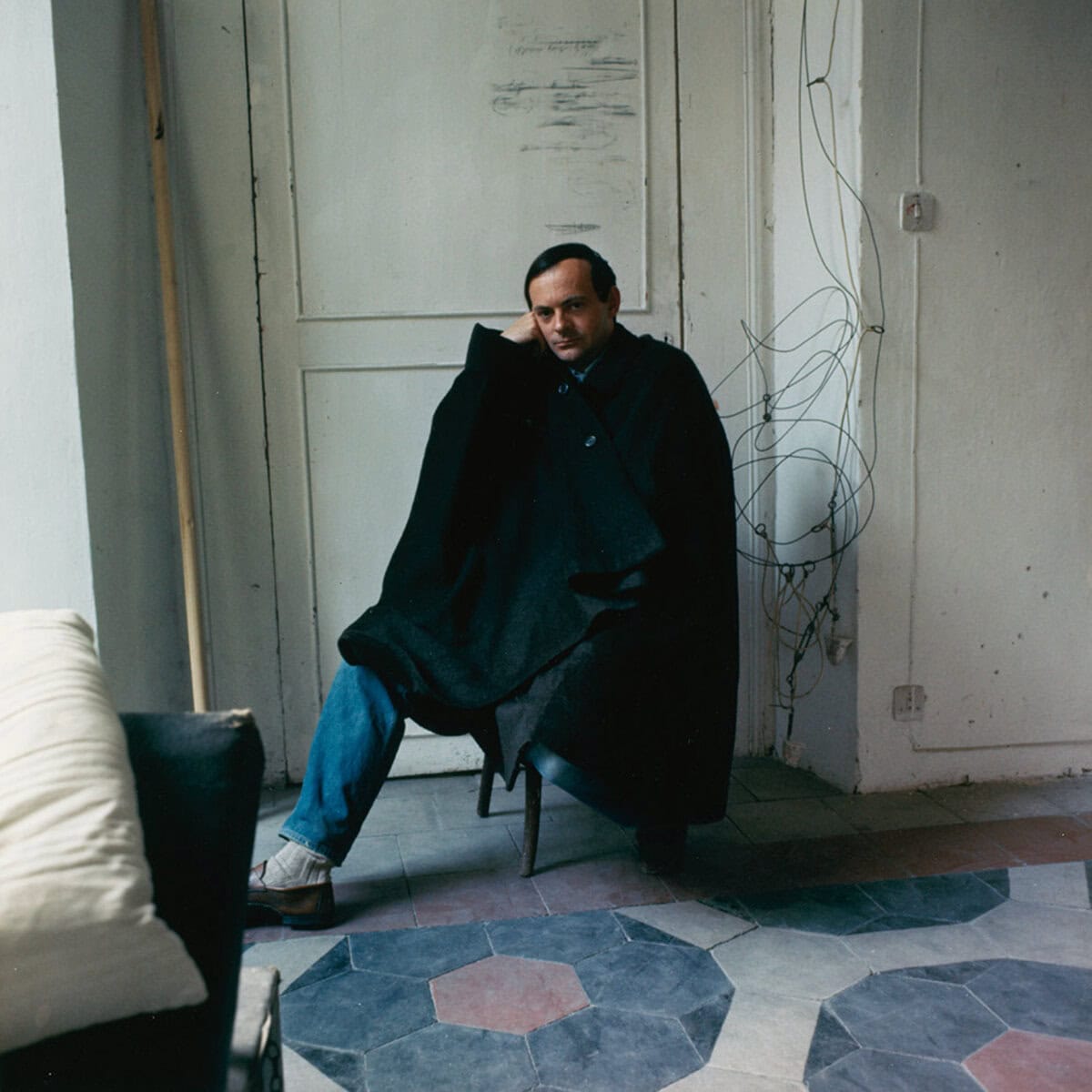 Cy Twombly at home in Rome, 1966.